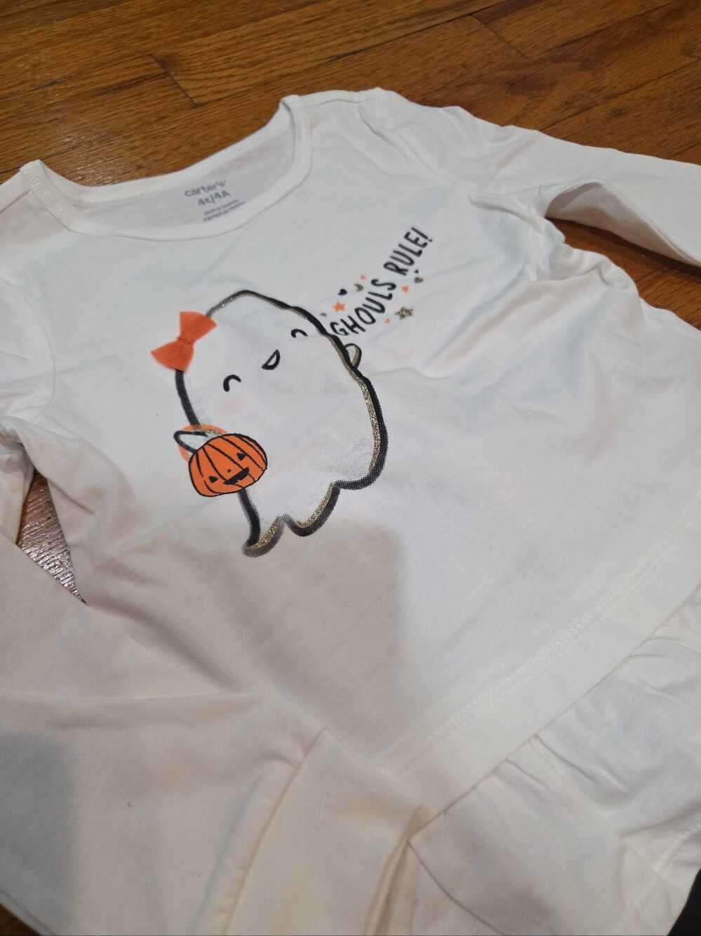 NWT Carter's Toddler Girl 2-Piece "Ghouls Rule" Halloween Set - Picture 2 of 5